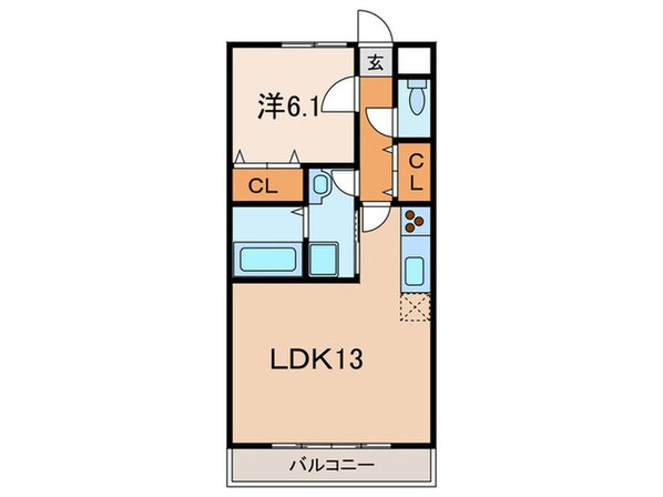 アンプル－ルリ－ブル悠Ⅱの物件間取画像